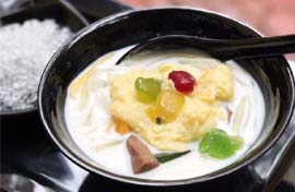 Cách làm chè dừa non sầu riêng tại nhà